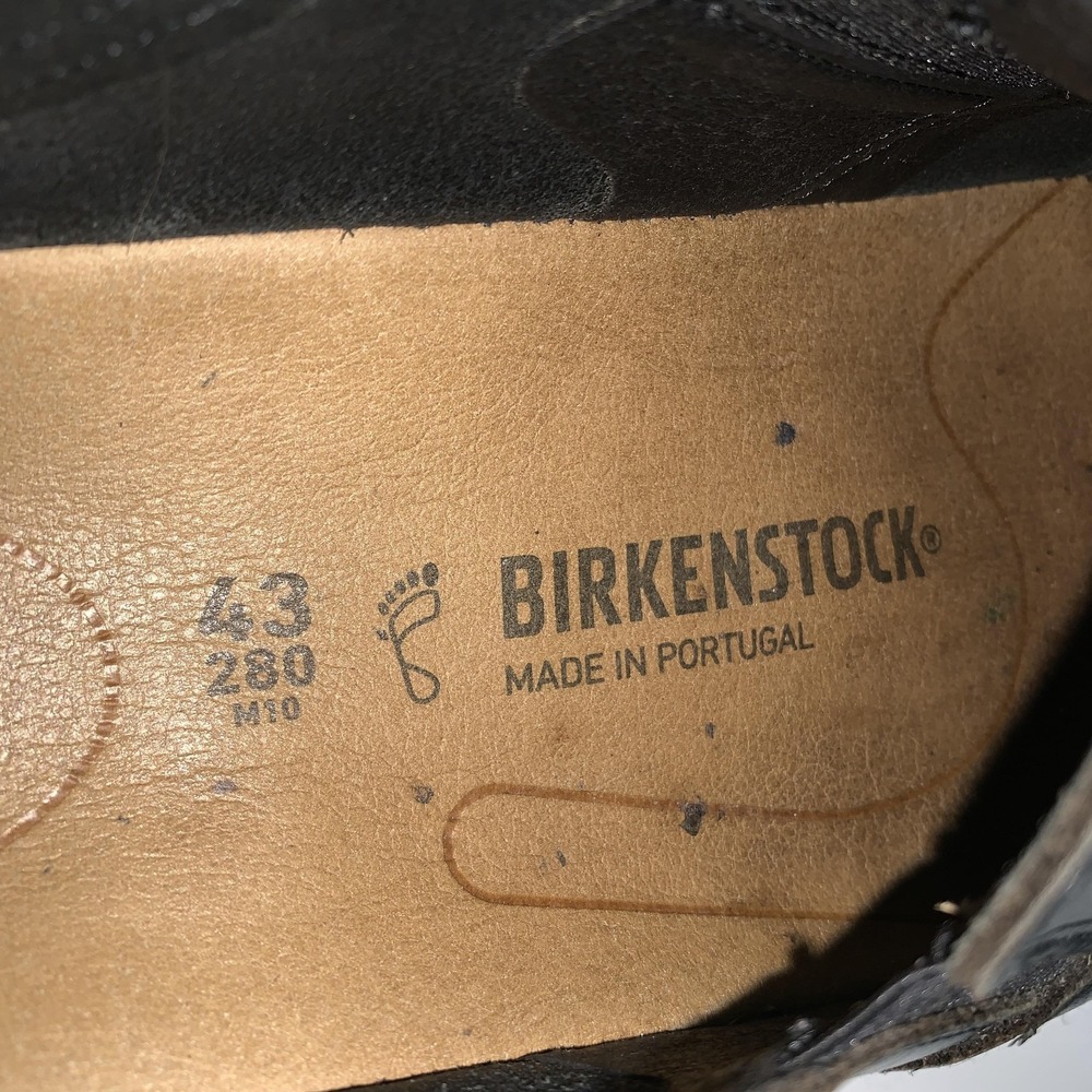 Birkenstock Shoes Mens Size 10 Black Leather Slip On Clog Comfort EU 43 - Picture 11 of 11